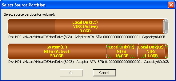 Select source partition