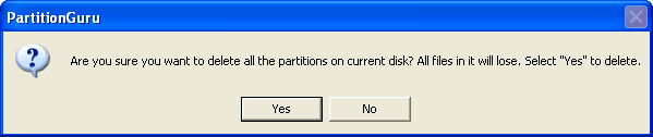 Delete All Partition?