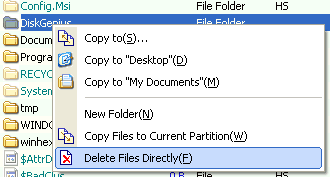 Delete File Menu